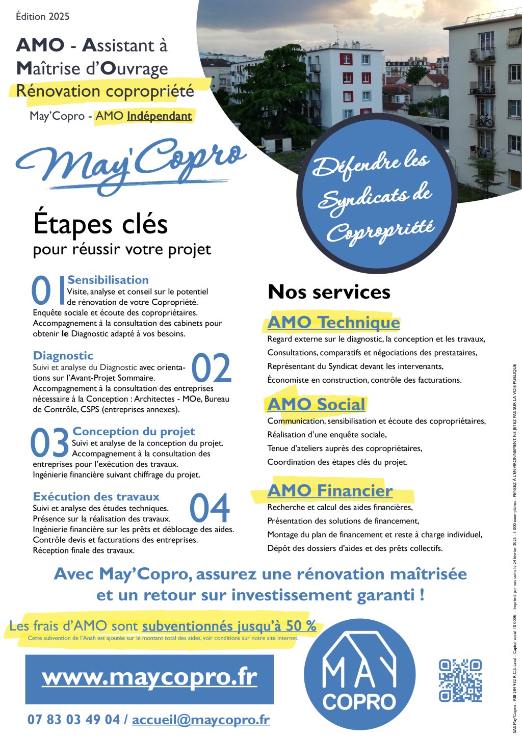 Les frais d’AMO subventionnés jusqu’à 50%